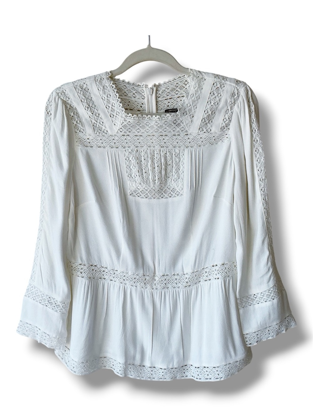 Point Sur by J. Crew Lacey Top in Ivory Size 6